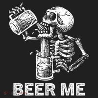 Beer Me Skeleton Scary Spooky Drinking  Women's Sweatshirt thumb 2