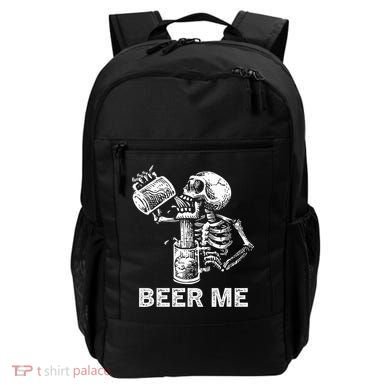 Beer Me Skeleton Scary Spooky Drinking  Backpack