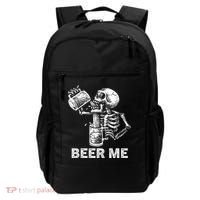 Beer Me Skeleton Scary Spooky Drinking  Backpack thumb 0
