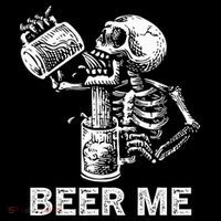 Beer Me Skeleton Scary Spooky Drinking  Bucket Hat thumb 4