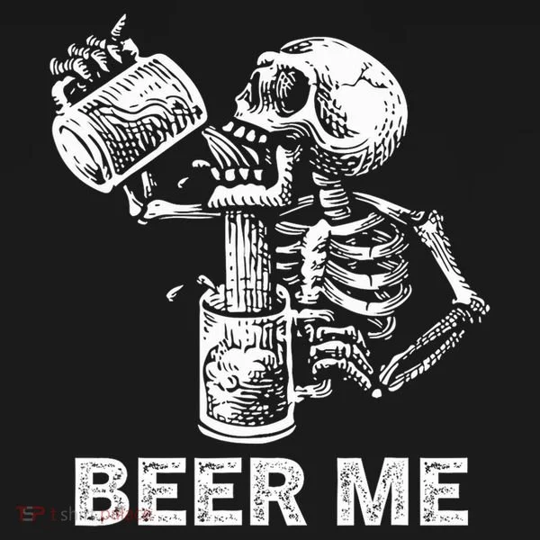 Beer Me Skeleton Scary Spooky Drinking  Bucket Hat