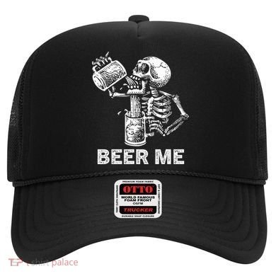 Beer Me Skeleton Scary Spooky Drinking  Hat