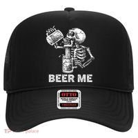 Beer Me Skeleton Scary Spooky Drinking  Hat thumb 0