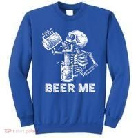 Beer Me Skeleton Scary Spooky Drinking  Sweatshirt thumb 0