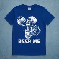 Beer Me Skeleton Scary Spooky Drinking  T-Shirt thumb 5