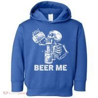 Beer Me Skeleton Scary Spooky Drinking  Toddler Hoodie thumb 0