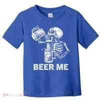 Beer Me Skeleton Scary Spooky Drinking  Toddler T-Shirt thumb 0