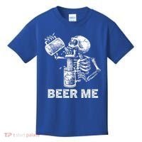 Beer Me Skeleton Scary Spooky Drinking  Kids T-Shirt thumb 0