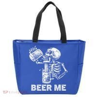 Beer Me Skeleton Scary Spooky Drinking  Tote Bag thumb 0