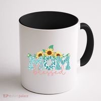 Blessed Mom Sunflower Cute Coffee Mug thumb 1