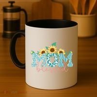 Blessed Mom Sunflower Cute Coffee Mug thumb 4