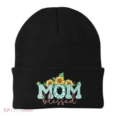 Blessed Mom Sunflower Cute Beanie