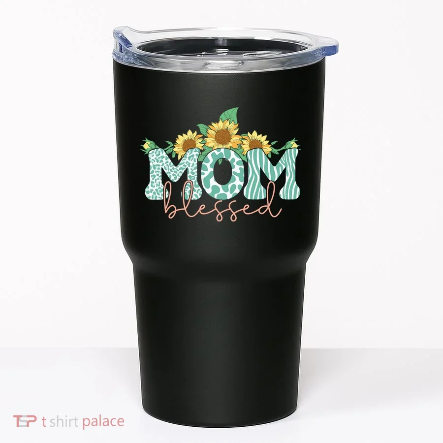 Blessed Mom Sunflower Cute Tumbler