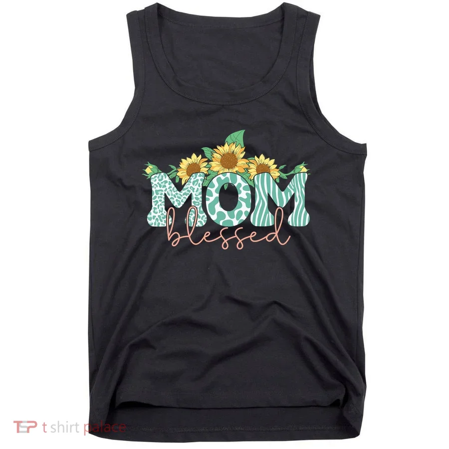 Blessed Mom Sunflower Cute Tank Top