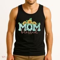 Blessed Mom Sunflower Cute Tank Top thumb 3