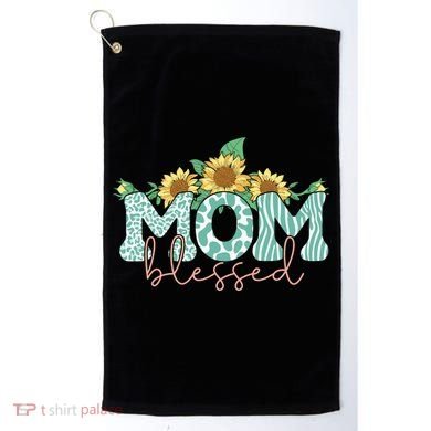 Blessed Mom Sunflower Cute Golf Towel