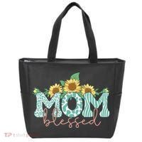 Blessed Mom Sunflower Cute Tote Bag thumb 0