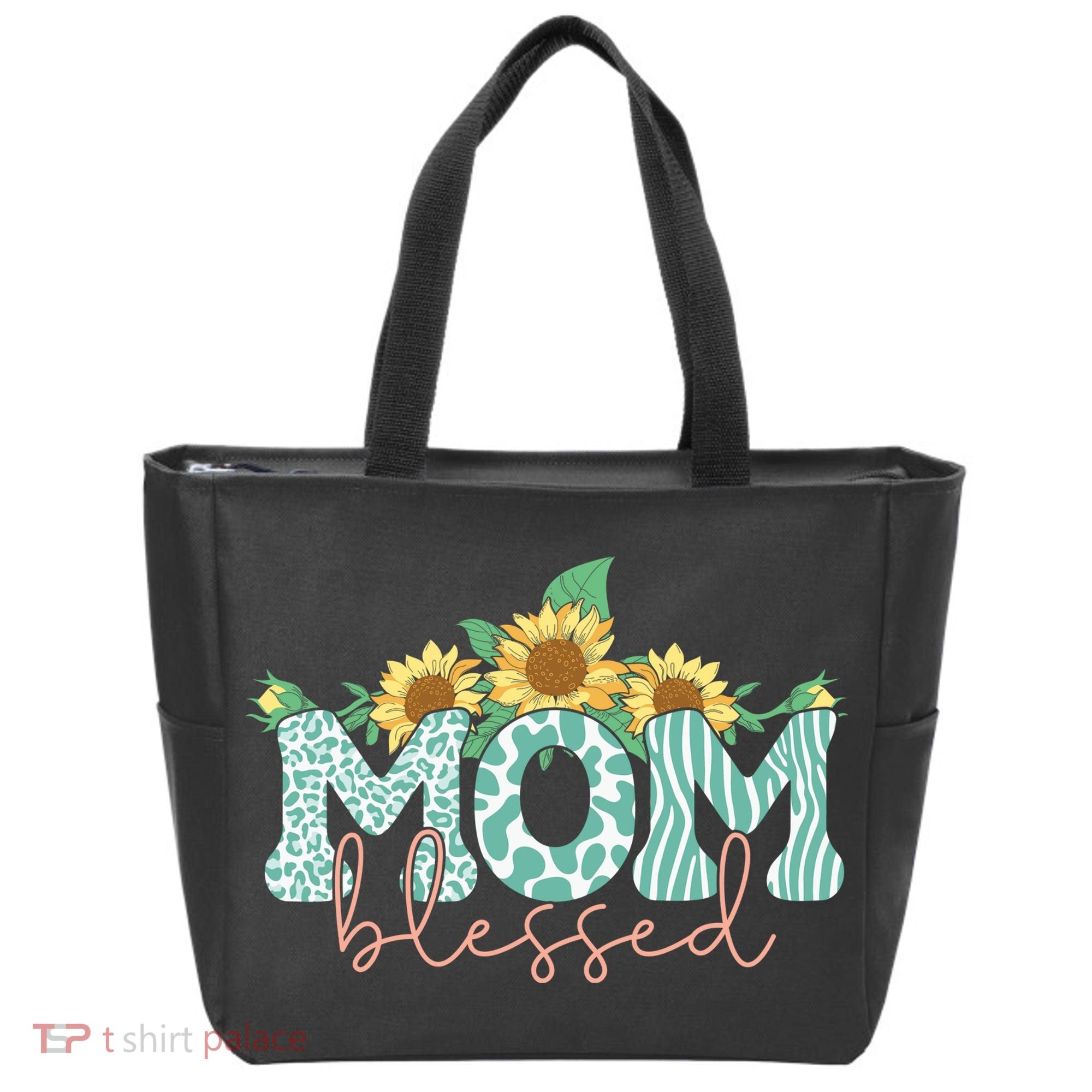 Blessed Mom Sunflower Cute Tote Bag