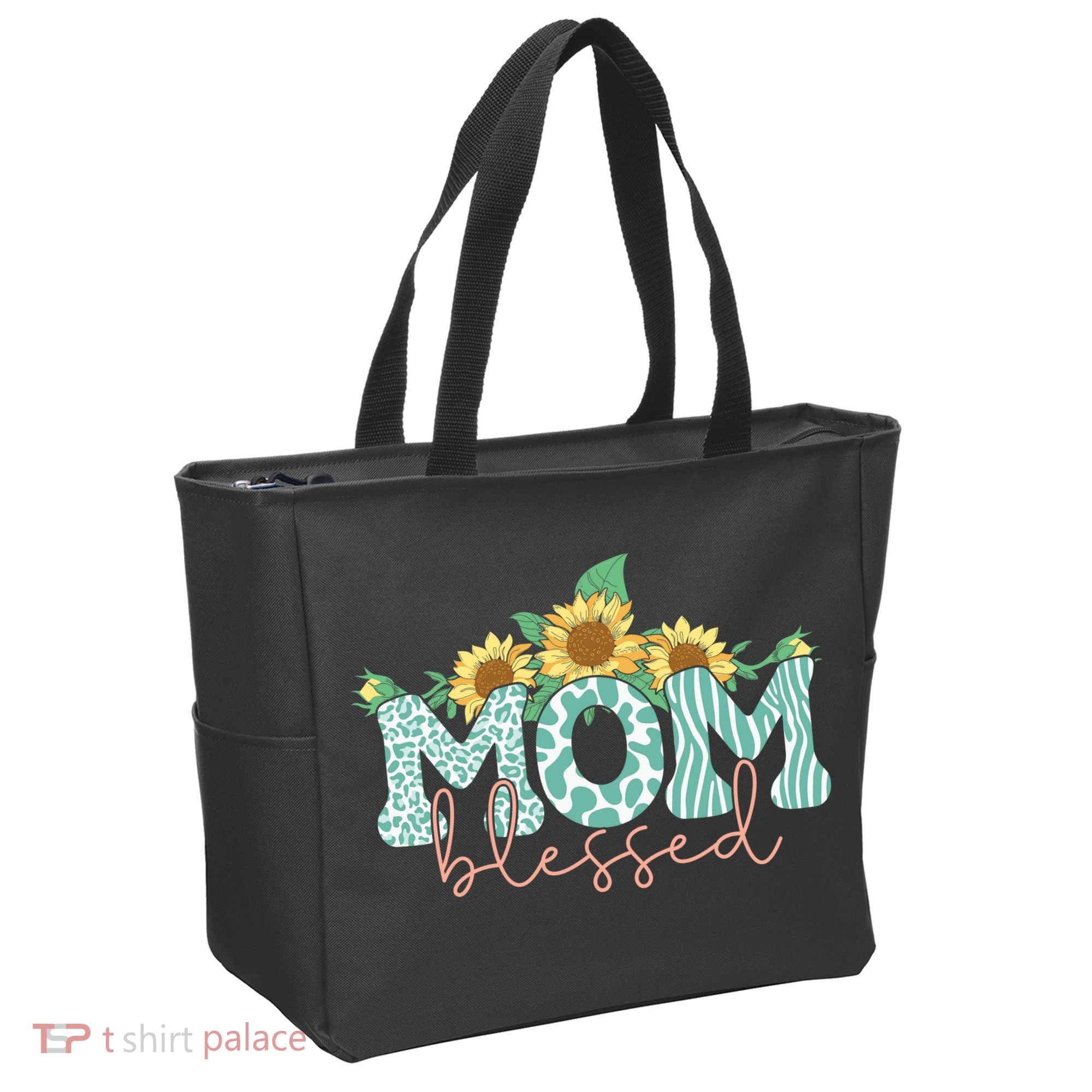 Blessed Mom Sunflower Cute Tote Bag