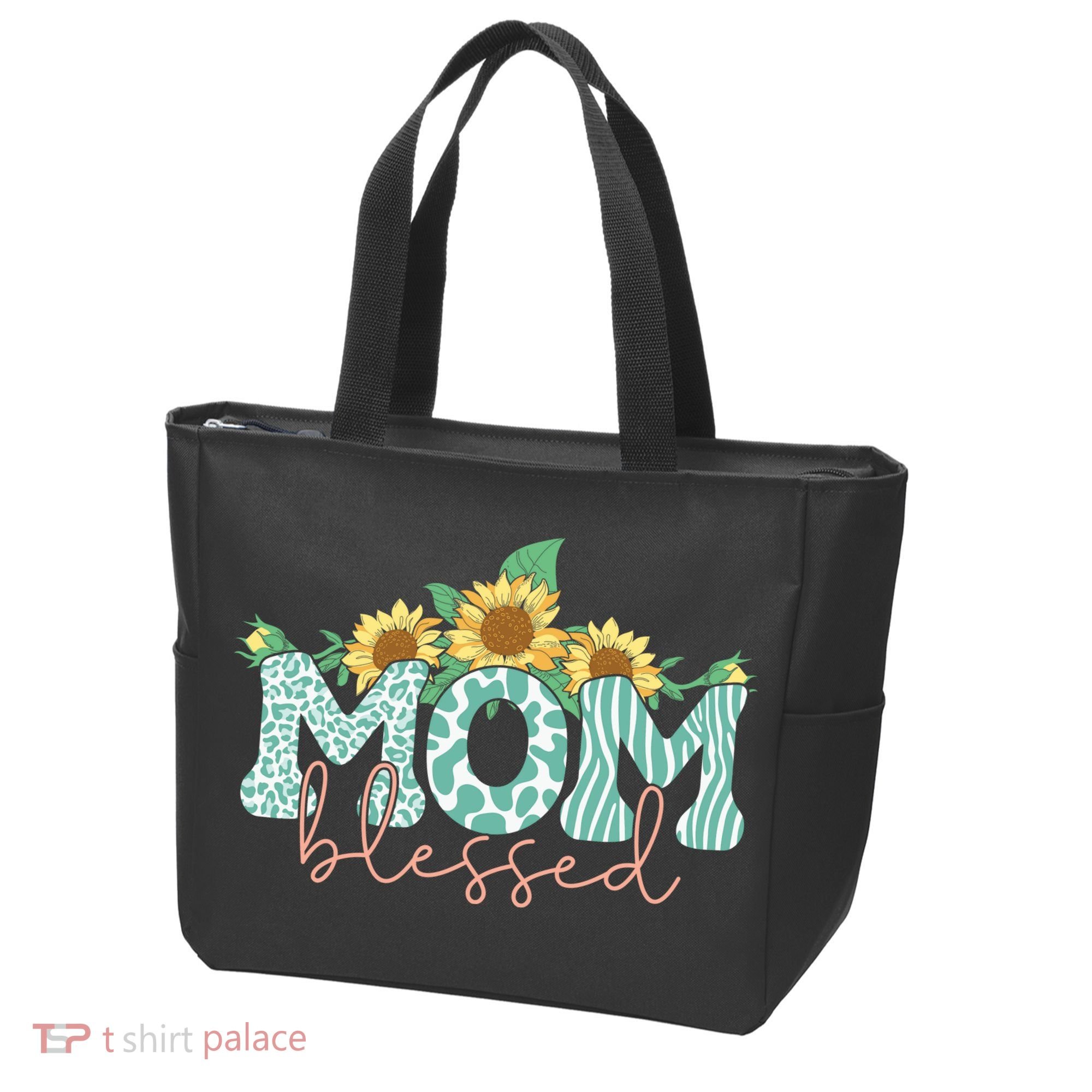 Blessed Mom Sunflower Cute Tote Bag