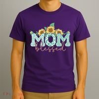 Blessed Mom Sunflower Cute T-Shirt thumb 3