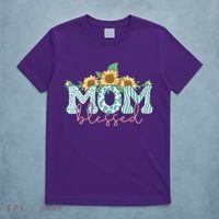 Blessed Mom Sunflower Cute T-Shirt thumb 5