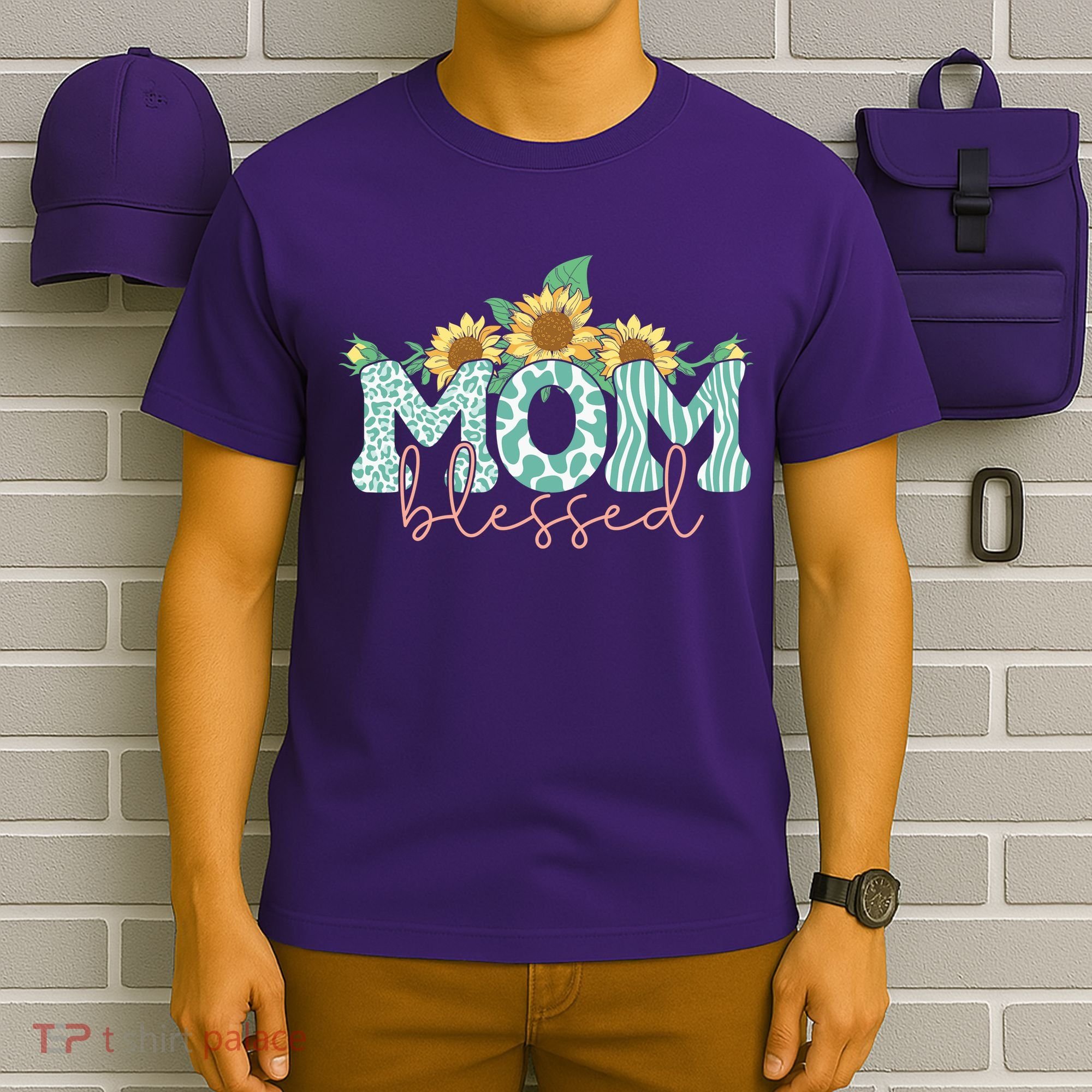 Blessed Mom Sunflower Cute T-Shirt