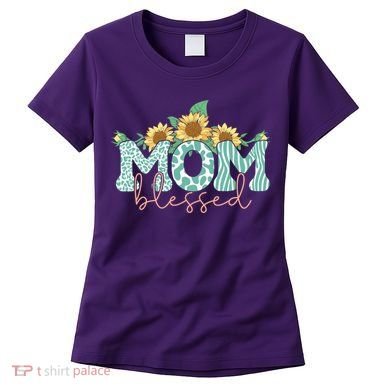 Blessed Mom Sunflower Cute Women's T-Shirt