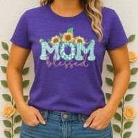 Blessed Mom Sunflower Cute Women's T-Shirt thumb 2