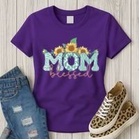 Blessed Mom Sunflower Cute Women's T-Shirt thumb 3