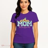 Blessed Mom Sunflower Cute Women's T-Shirt thumb 4