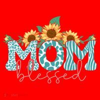 Blessed Mom Sunflower Cute Santa Hat thumb 1