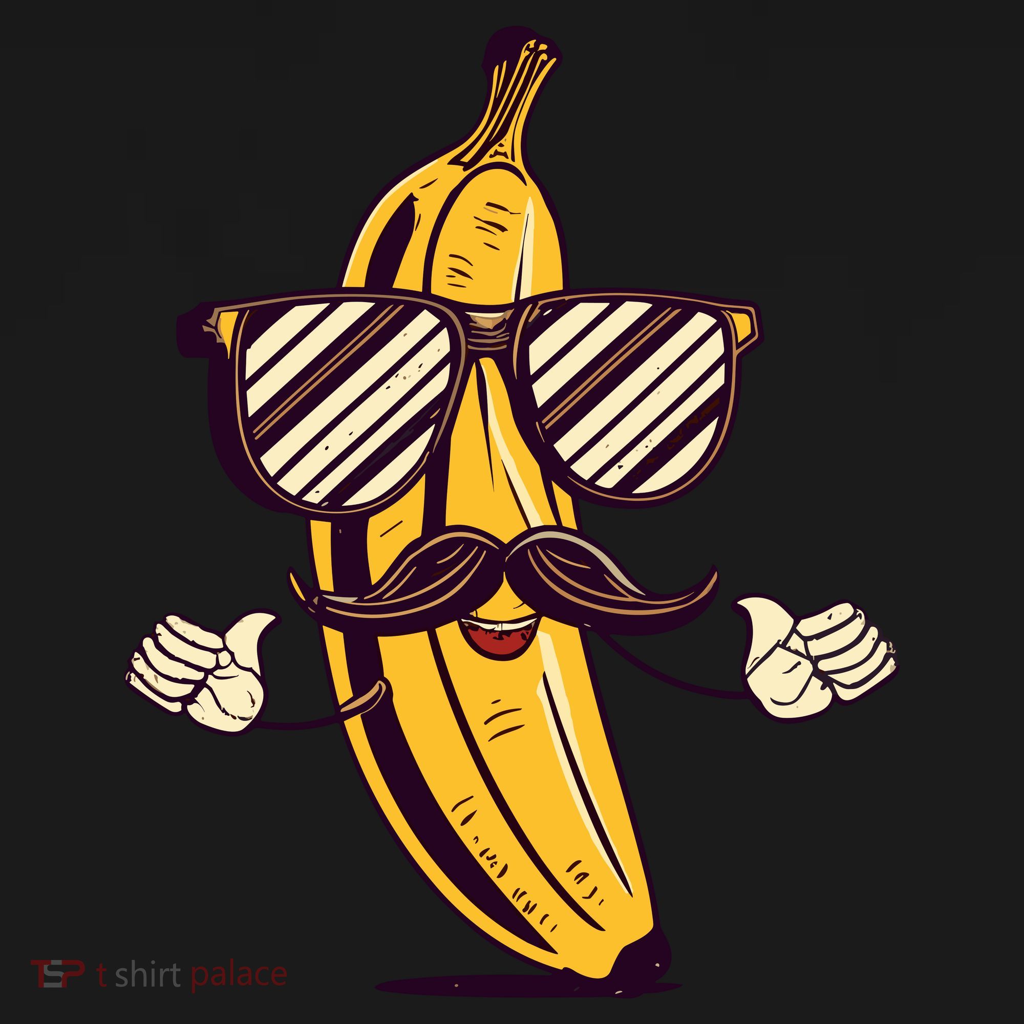 Banana Mustache Sunglasses Face Funny Fruit Cool Banana Gift Women's Tank Top