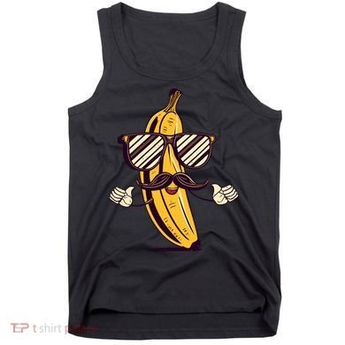 Banana Mustache Sunglasses Face Funny Fruit Cool Banana Gift Tank Top