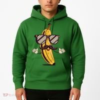 Banana Mustache Sunglasses Face Funny Fruit Cool Banana Gift Hoodie thumb 2