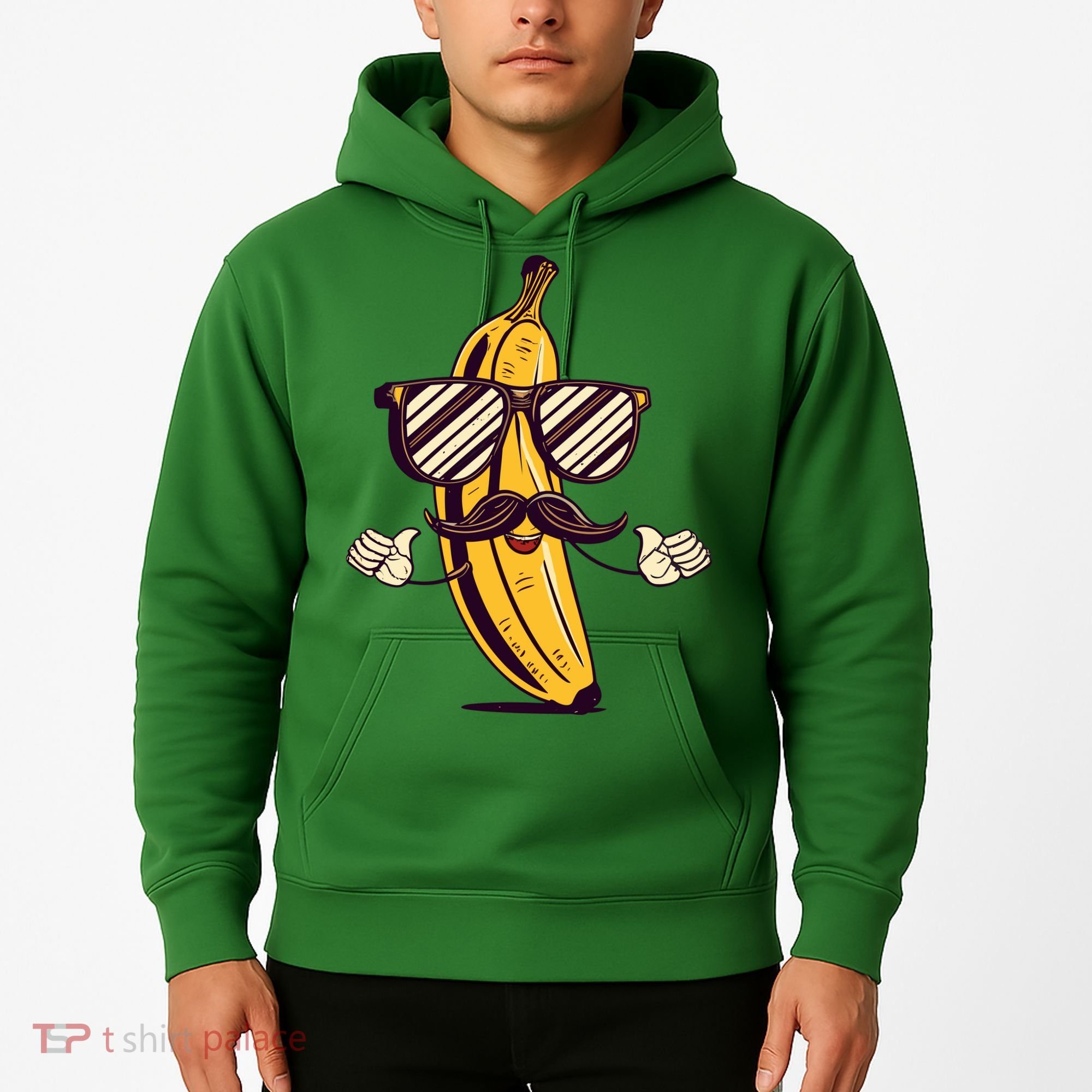 Banana Mustache Sunglasses Face Funny Fruit Cool Banana Gift Hoodie