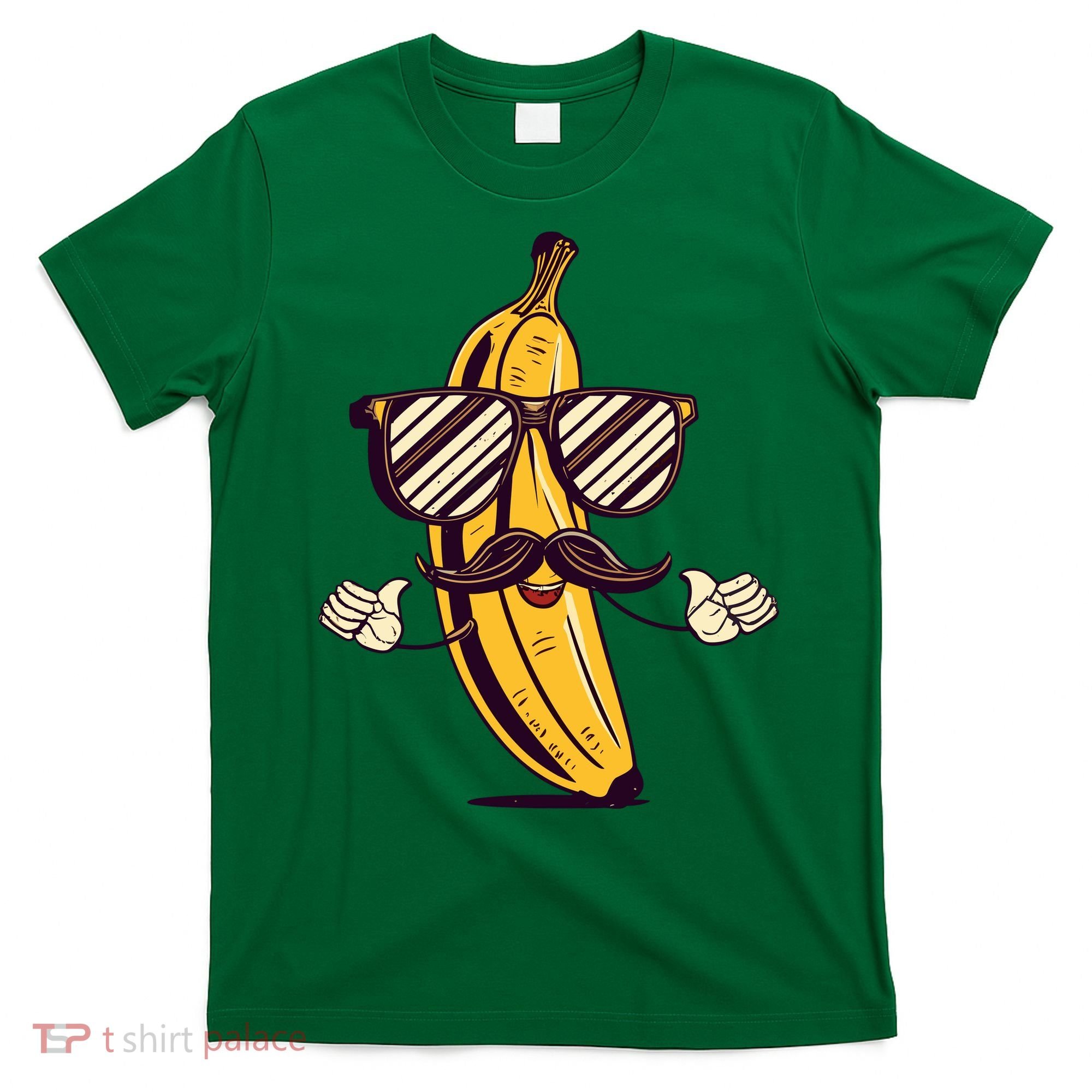Banana Mustache Sunglasses Face Funny Fruit Cool Banana Gift T-Shirt