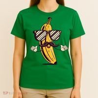 Banana Mustache Sunglasses Face Funny Fruit Cool Banana Gift T-Shirt thumb 4