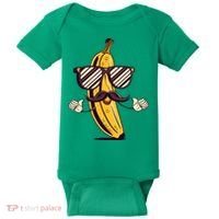 Banana Mustache Sunglasses Face Funny Fruit Cool Banana Gift Baby Bodysuit thumb 0