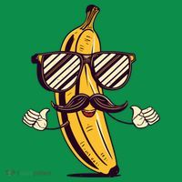 Banana Mustache Sunglasses Face Funny Fruit Cool Banana Gift Baby Bodysuit thumb 2