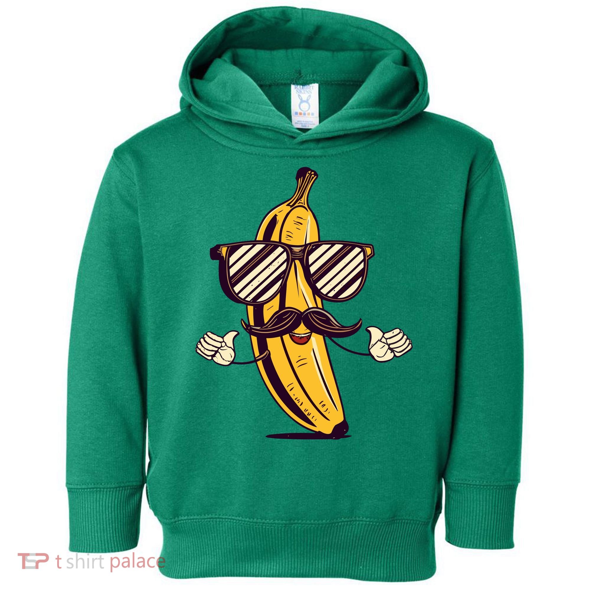 Banana Mustache Sunglasses Face Funny Fruit Cool Banana Gift Toddler Hoodie