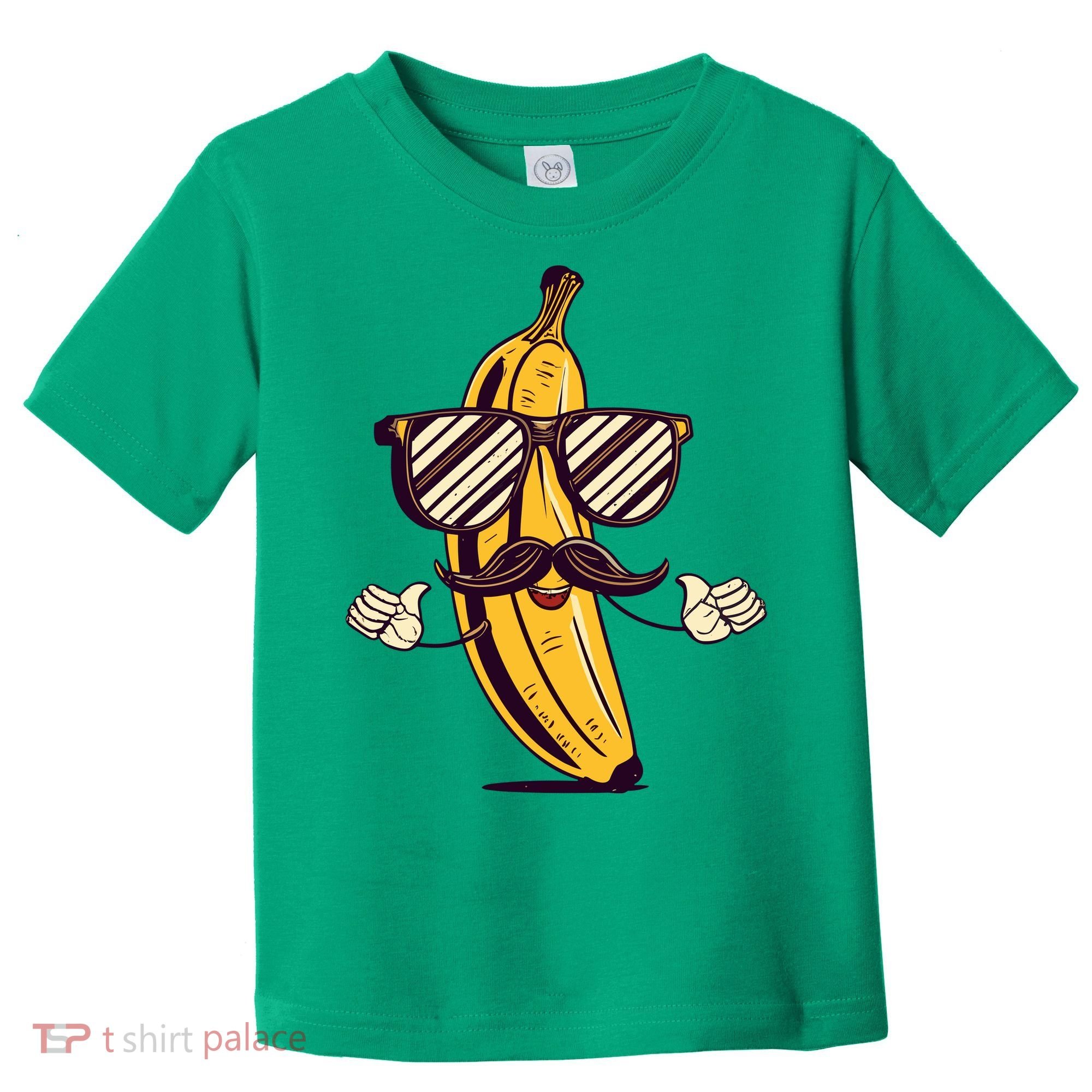 Banana Mustache Sunglasses Face Funny Fruit Cool Banana Gift Toddler T-Shirt
