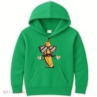 Banana Mustache Sunglasses Face Funny Fruit Cool Banana Gift Kids Hoodie thumb 0