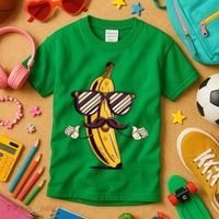 Banana Mustache Sunglasses Face Funny Fruit Cool Banana Gift Kids T-Shirt thumb 3