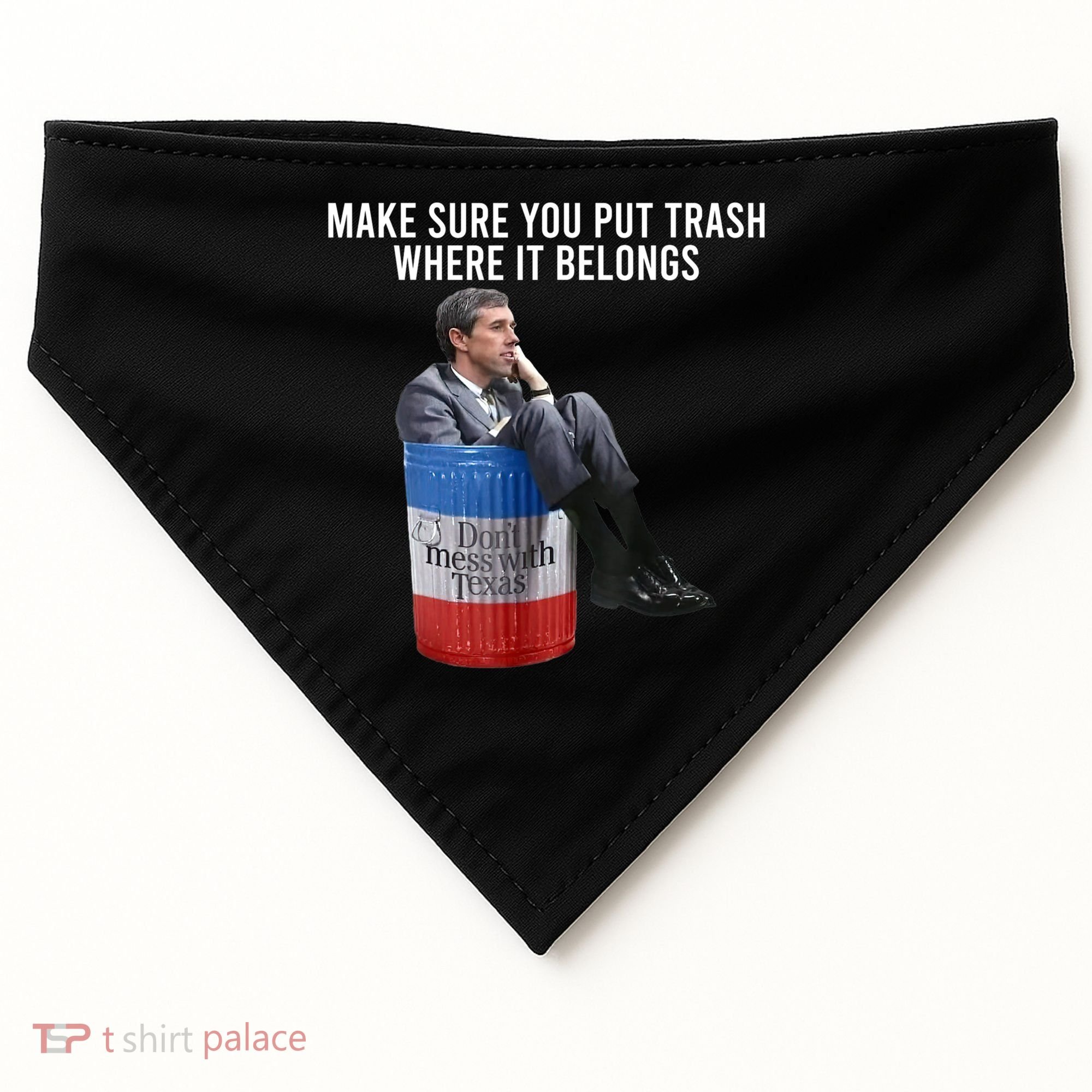 Beto Make Sure You Put Trash Where It Belongs USA-Made Doggie Bandana