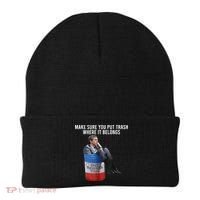 Beto Make Sure You Put Trash Where It Belongs Beanie thumb 0