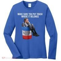 Beto Make Sure You Put Trash Where It Belongs Women's Long Sleeve Shirt thumb 0