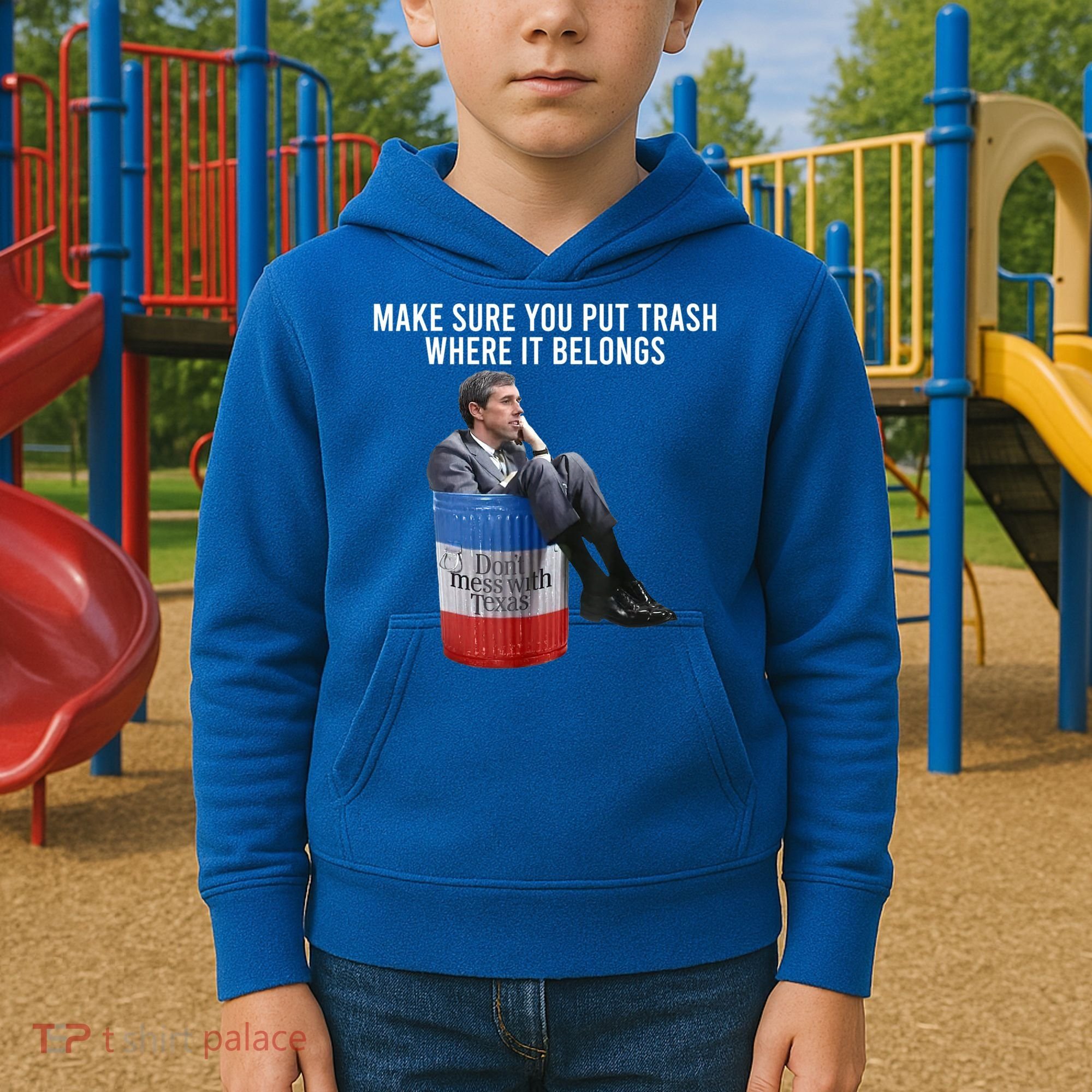Beto Make Sure You Put Trash Where It Belongs Kids Hoodie