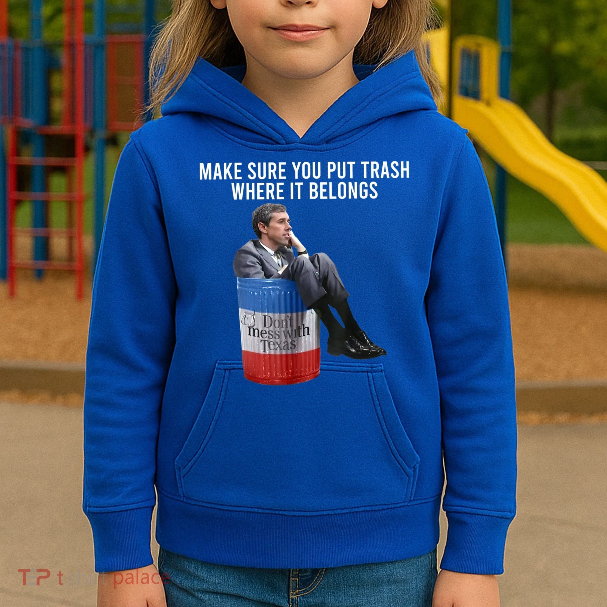 Beto Make Sure You Put Trash Where It Belongs Kids Hoodie