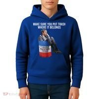 Beto Make Sure You Put Trash Where It Belongs Kids Hoodie thumb 4
